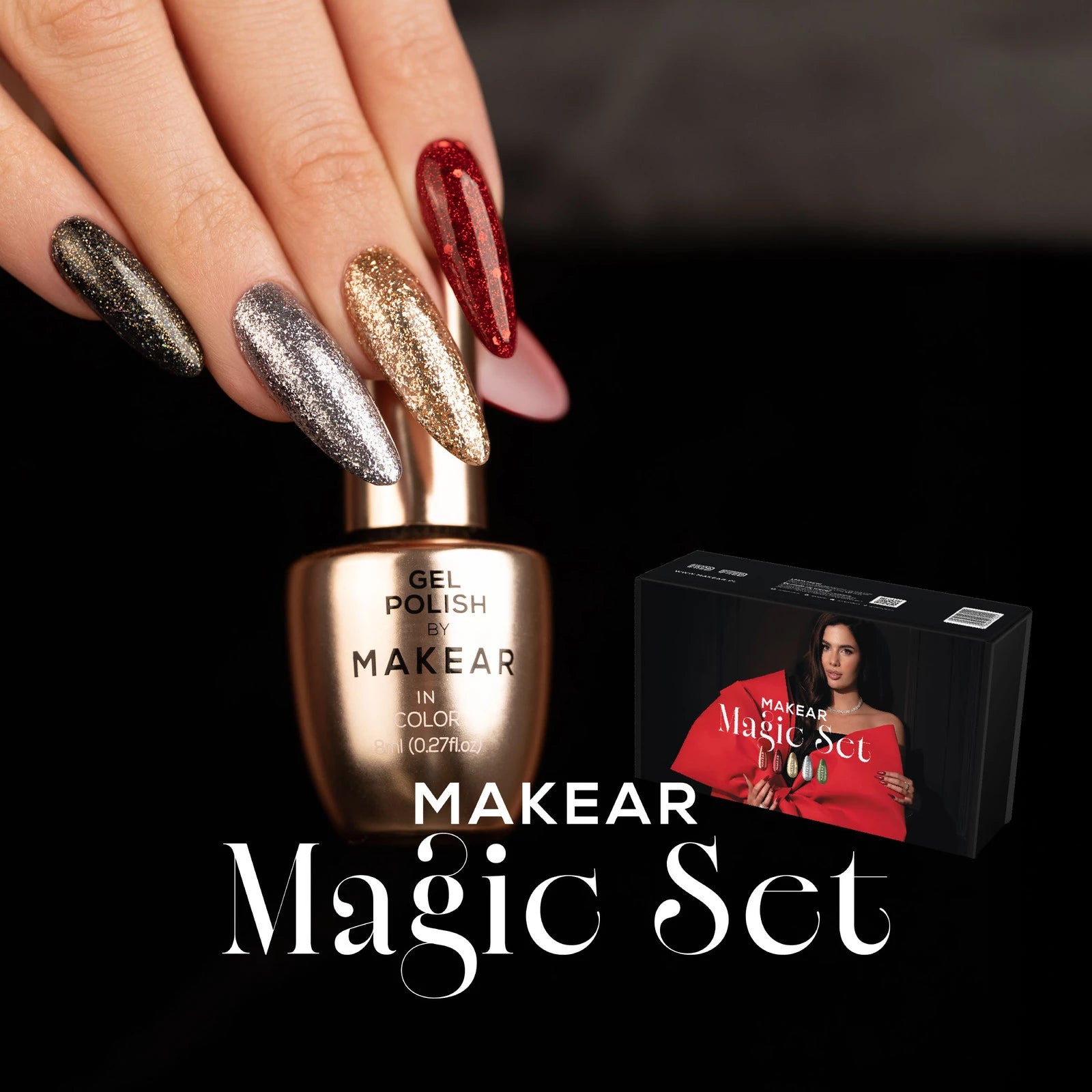 Makear Zestaw Magic Set - 5 x Lakier Hybrydowy