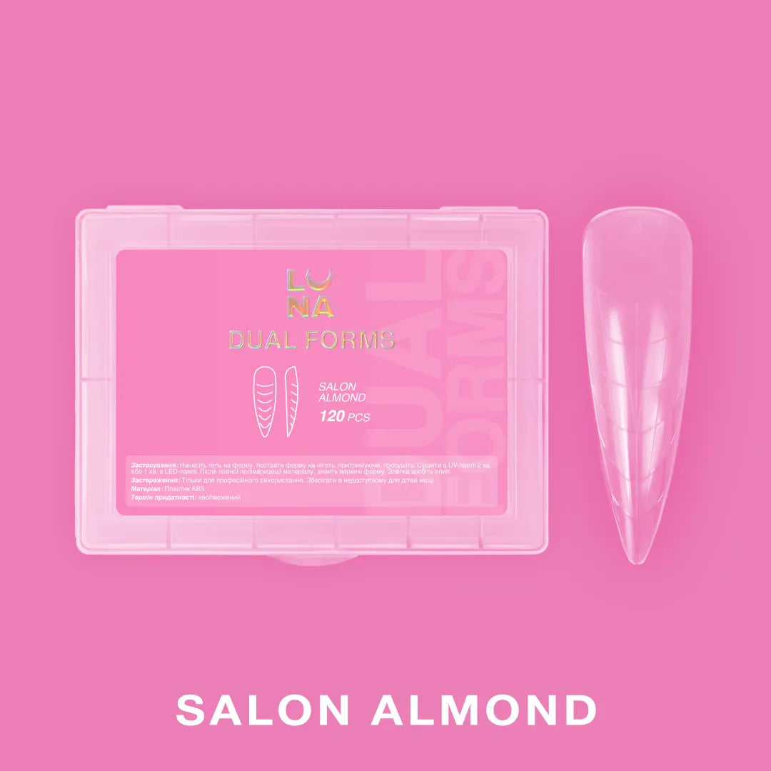 Lunamoon Dual Formy Do Przedłużania Salon Almond
