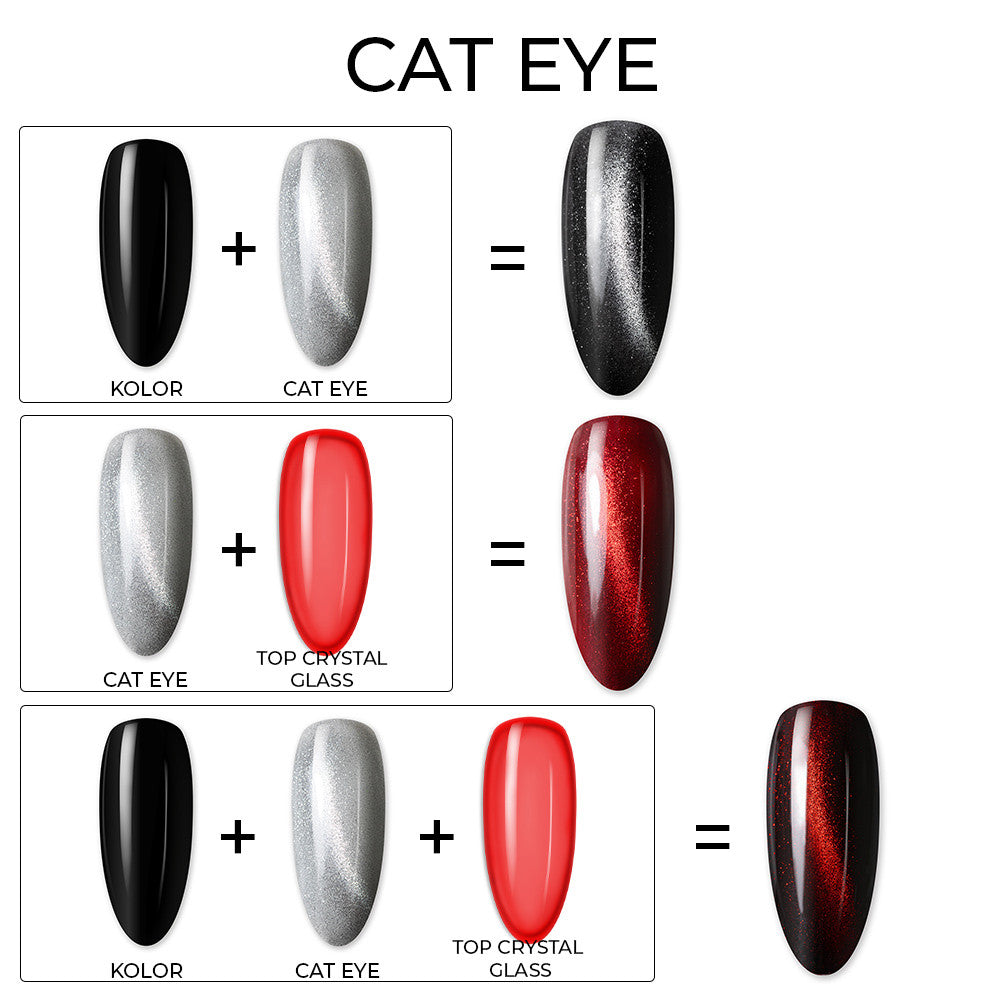 Molly Nails Lakier Hybrydowy LED/UV Gel Polish Reds Cat Eye Red Nr 235 HEMA/Di-HEMA Free 8g