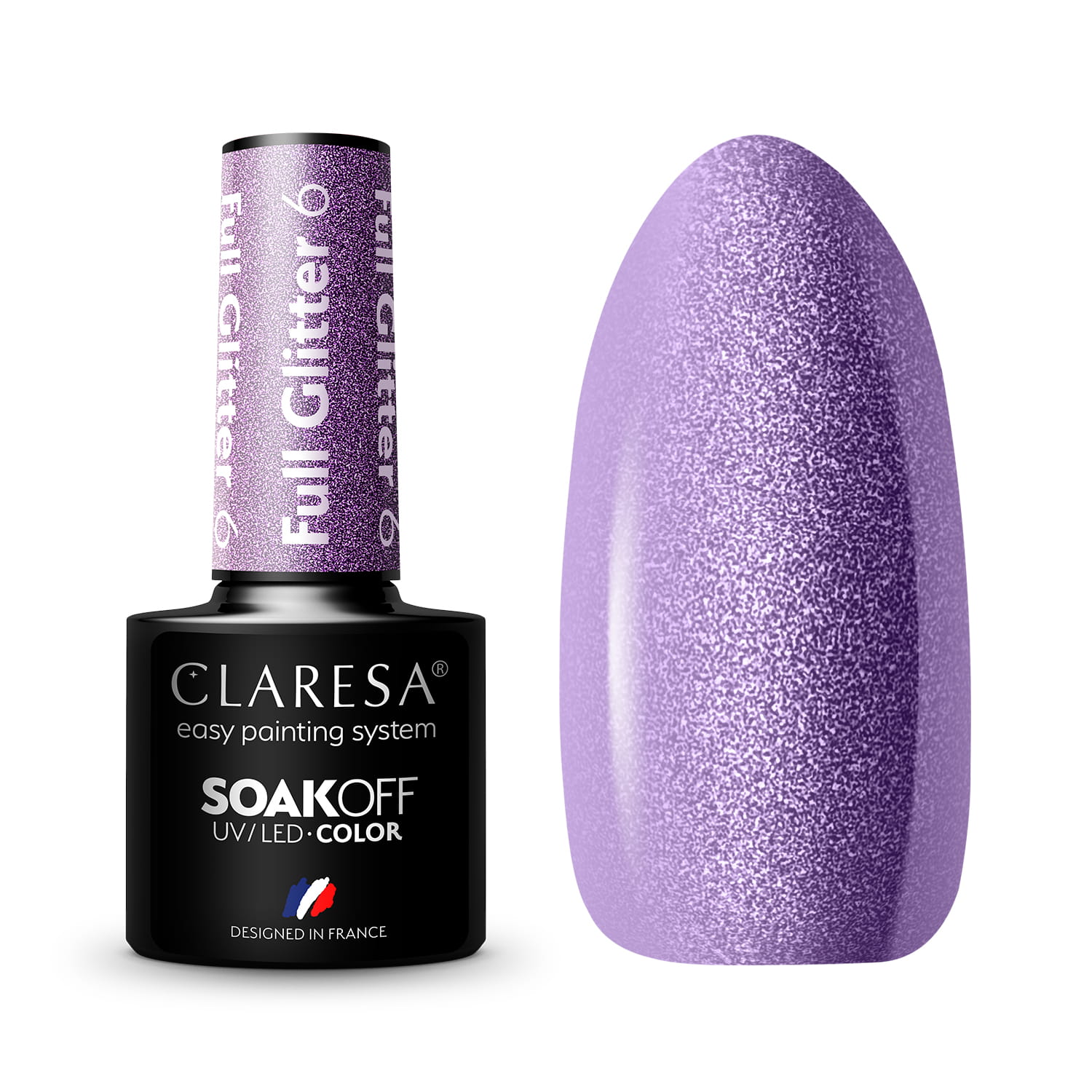 Claresa - Lakier hybrydowy FULL GLITTER 6 -5g