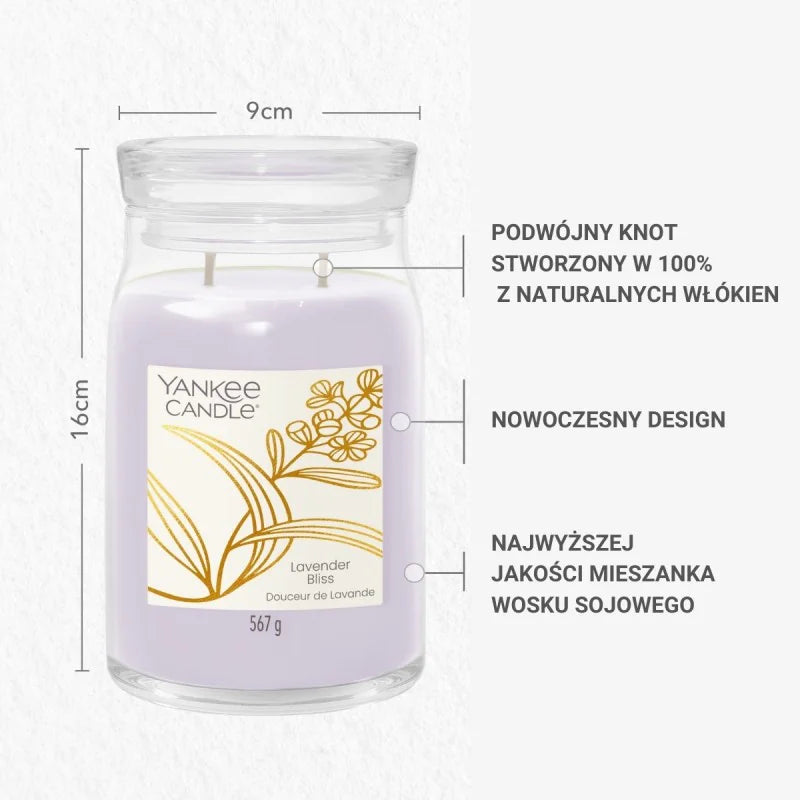 Yankee Candle Signature Świeca Duża Lavender Bliss
