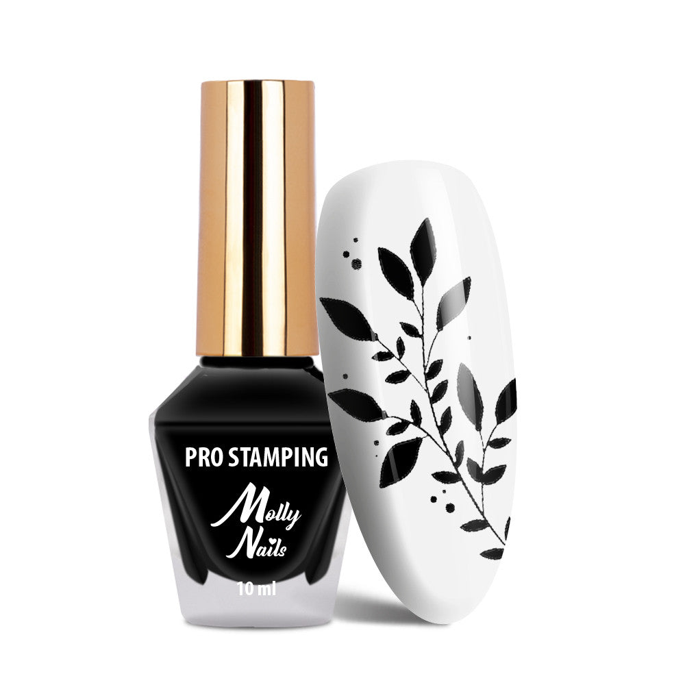 Molly Nails Lakier Do Stempli I Stampingu Pro Stamping Czarny Black 10ml