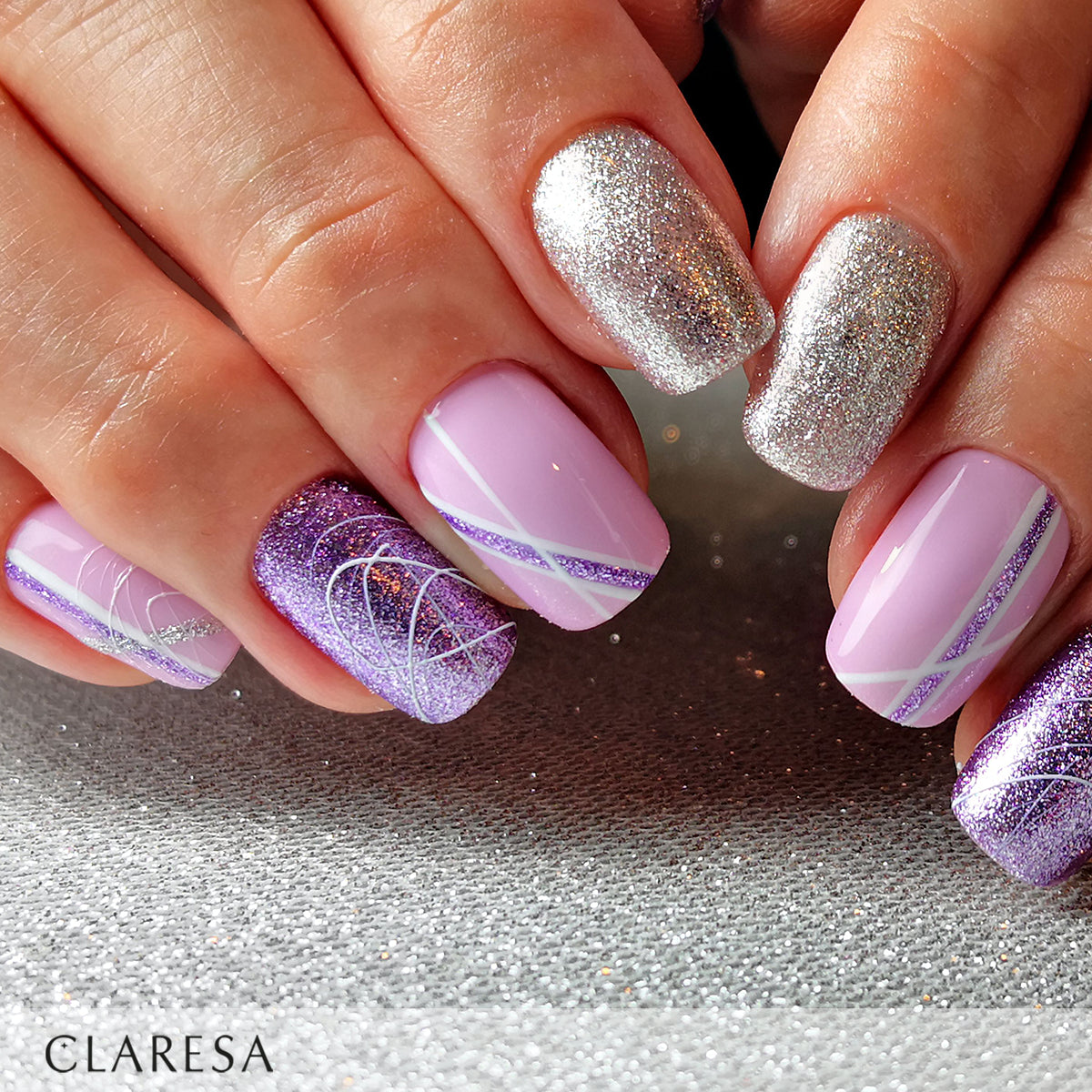 Claresa - Lakier hybrydowy FULL GLITTER 6 -5g