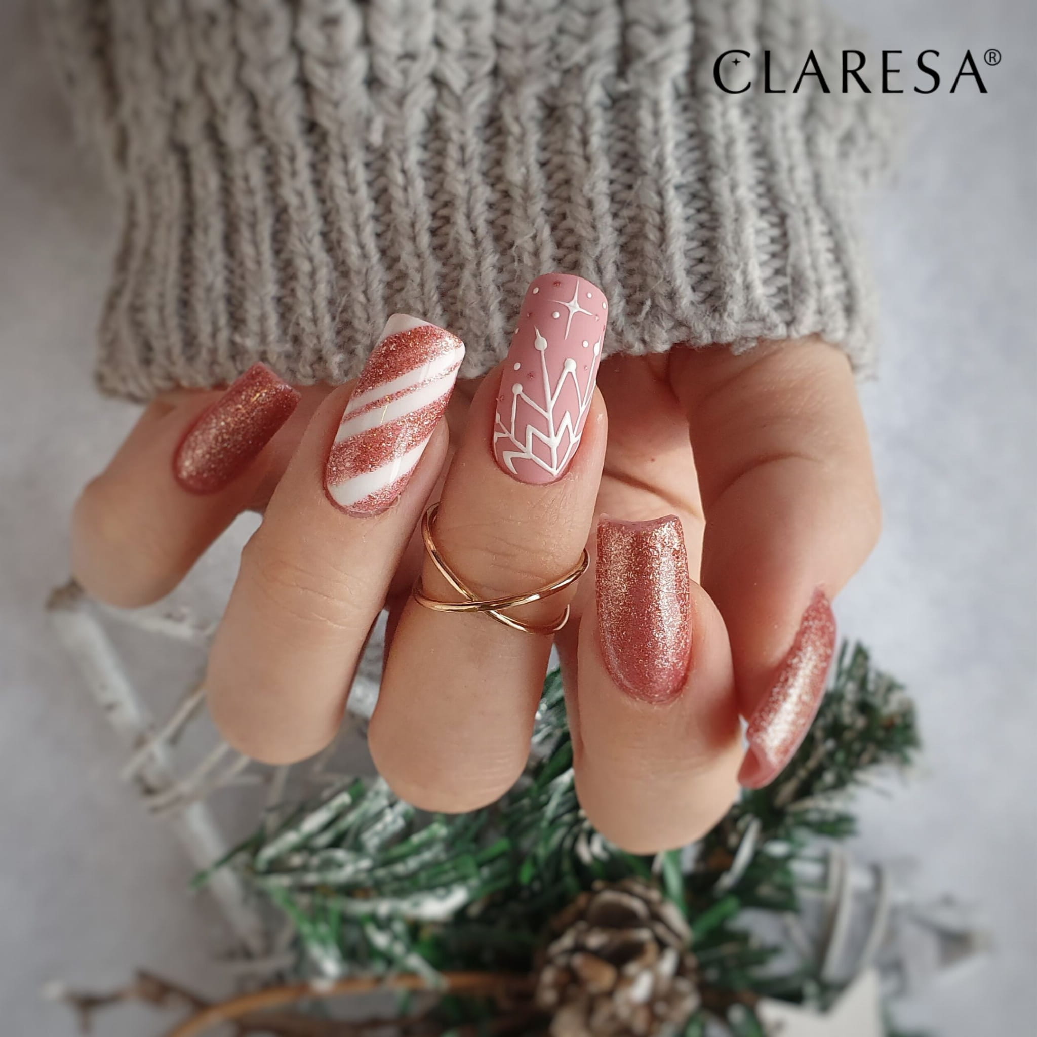 Claresa - Lakier hybrydowy FULL GLITTER 8 -5g