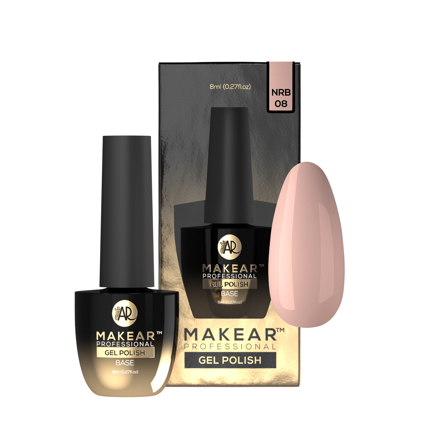 Makear NRB08 Dark Beige Nude Rubber Base