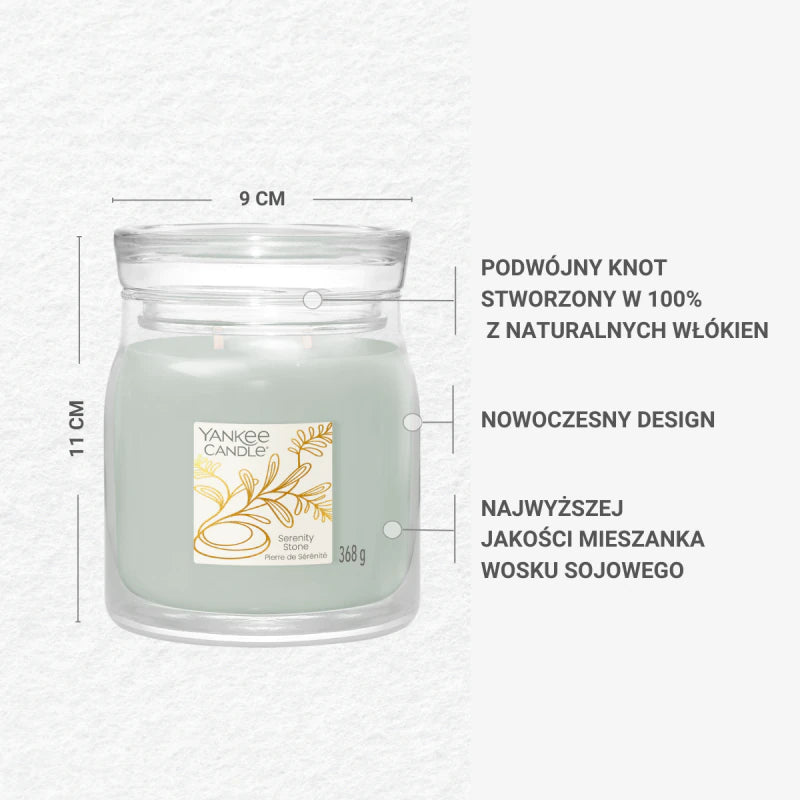 Yankee Candle Signature Świeca Średnia Serenity Stone