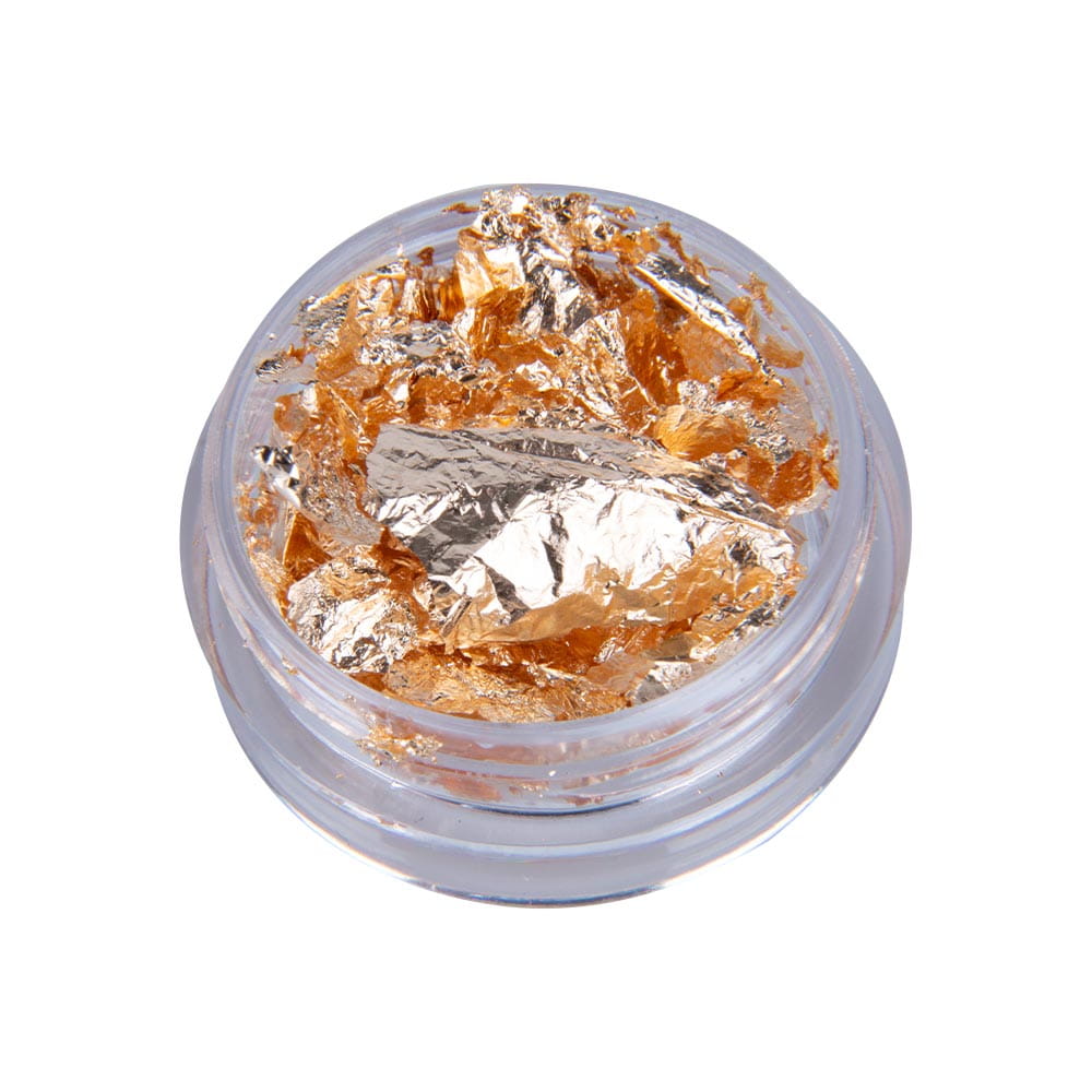Pazłotko Dwustronne Flame Ultracienka Folia Chrom W Płatkach Do Zdobień Słoiczek 3 Ml Nr 4