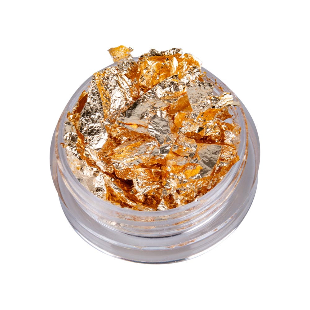 Pazłotko Dwustronne Flame Ultracienka Folia Chrom W Płatkach Do Zdobień Słoiczek 3 Ml Nr 5