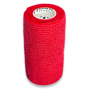 yellowBAND Bandaż Kohezyjny 10cm x 4,5m Czerwony