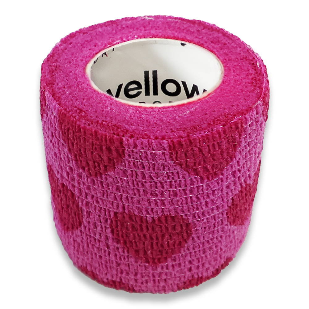 yellowBAND Bandaż Kohezyjny 5cm x 4,5m Różowy w Serca