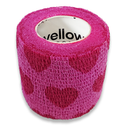 yellowBAND Bandaż Kohezyjny 5cm x 4,5m Różowy w Serca