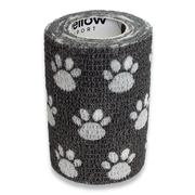 yellowBAND Bandaż Kohezyjny 7,5cm x 4,5m Czarny w Łapki
