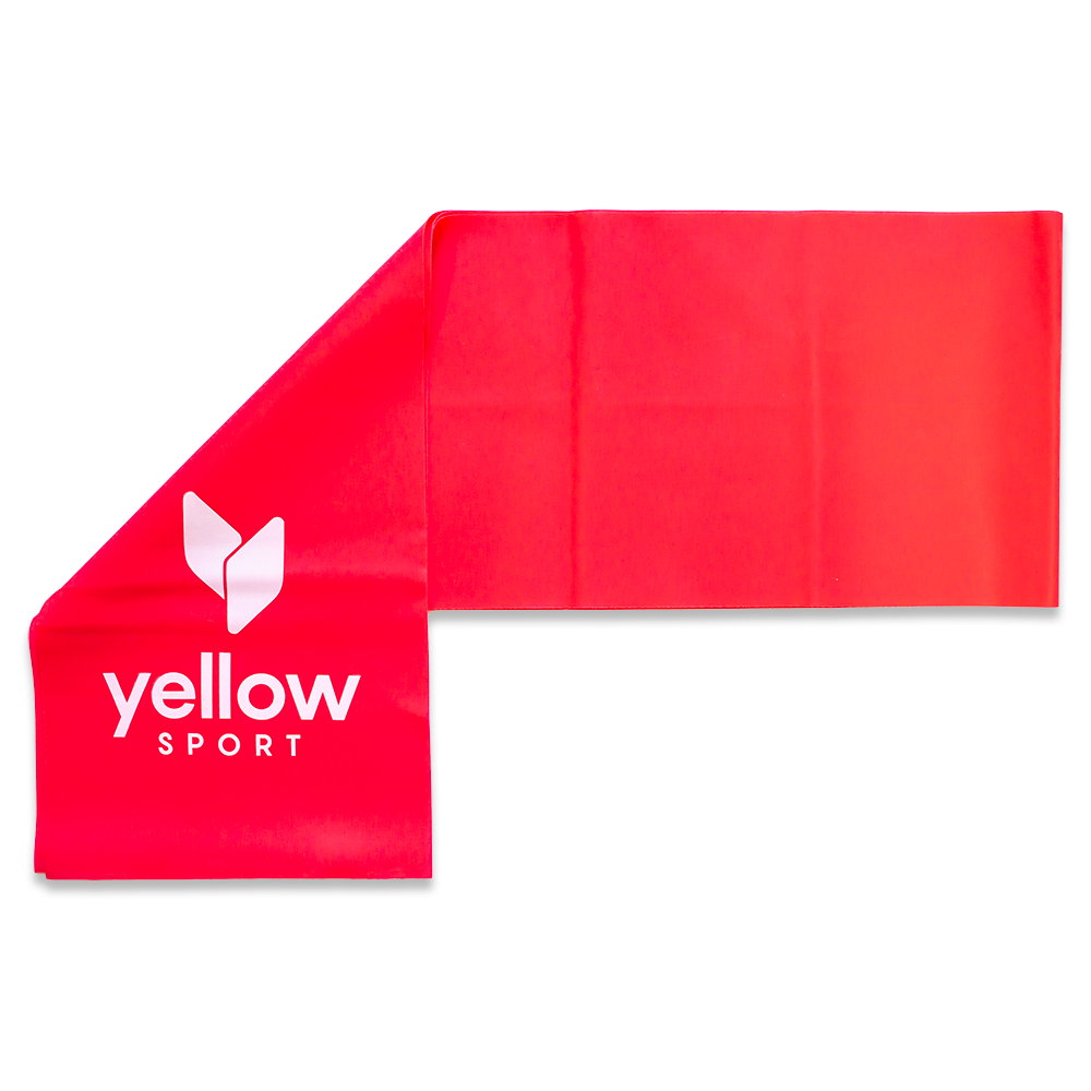yellowFLAT Band Taśma Do Ćwiczeń Czerwona (Opór 2-4kg)