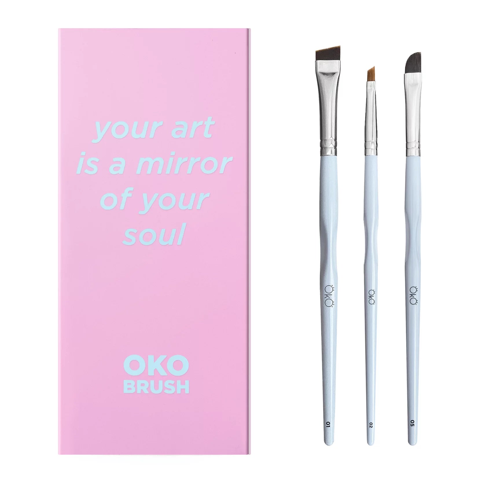 OKO Zestaw Pędzli Do Brwi "Your Art is a Mirror of Your Soul"