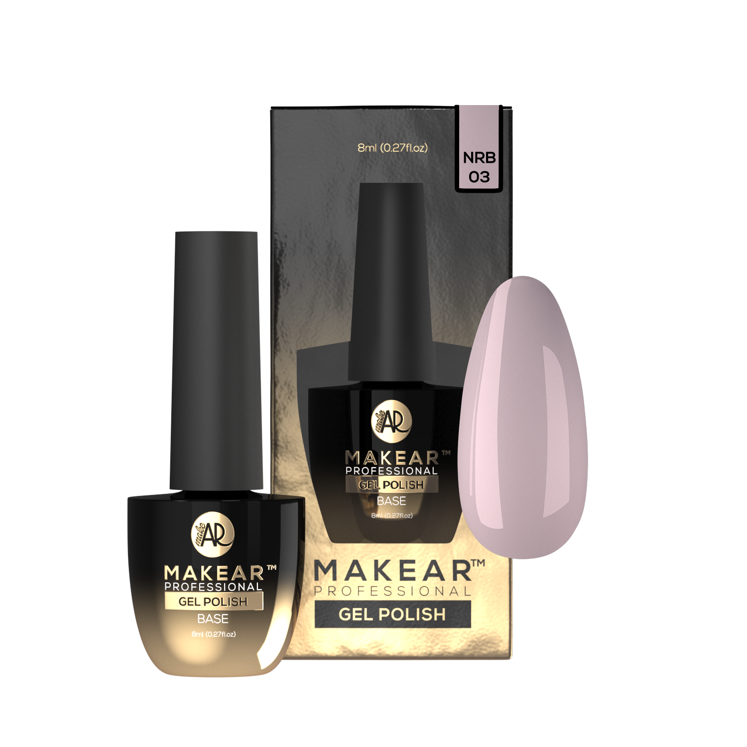 Makear Baza Kauczukowa Nude Rubber Base NRB03 Pudding Pink 8 ml