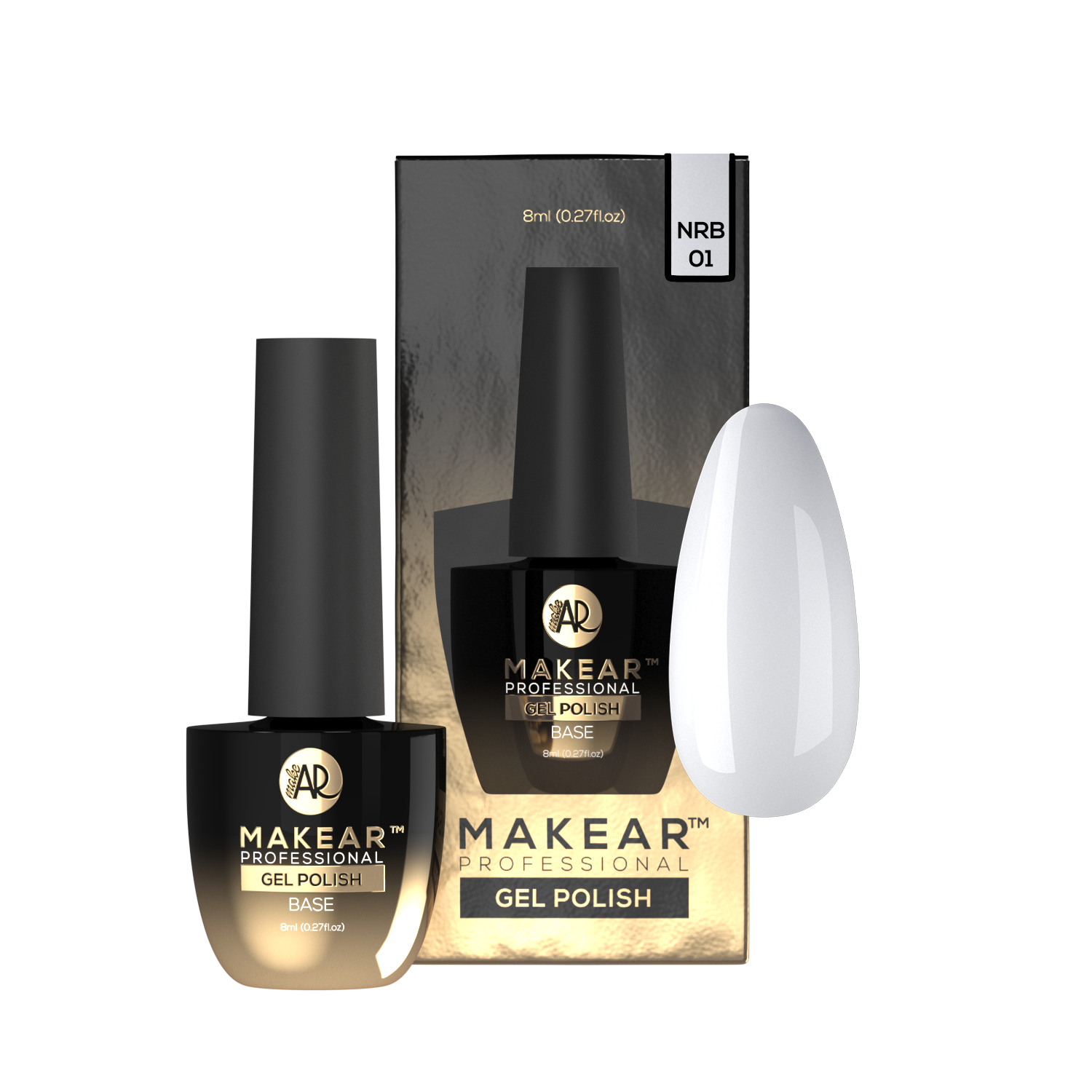 Makear Baza Kauczukowa Nude Rubber Base NNRB01 White 8 ml