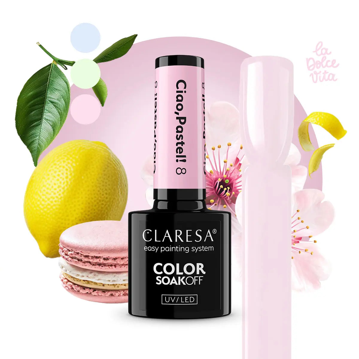Claresa Lakier Hybrydowy Ciao,Pastel! 8 5g