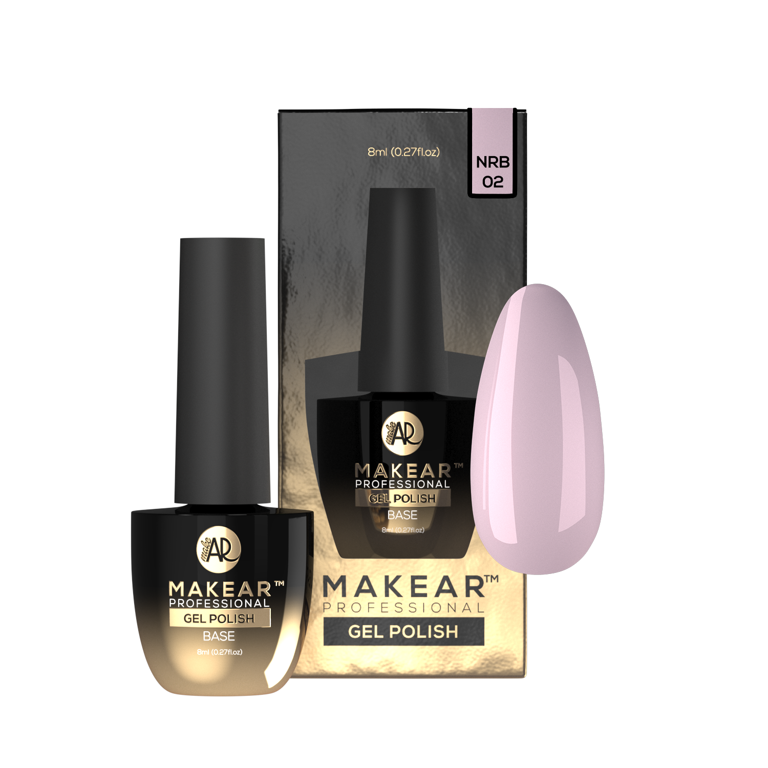 Makear Baza Kauczukowa Nude Rubber Base NRB02 French Pink 8 Ml