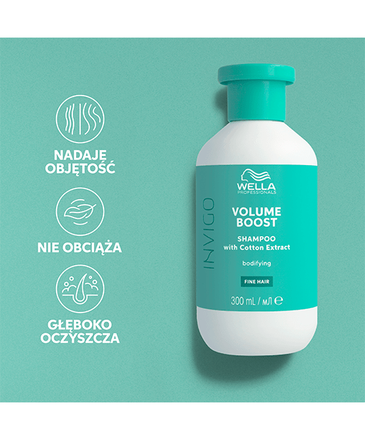 Wella Invigo Volume Boost - Szampon do Włosów Normalnych Nadający Objętość 300 Ml