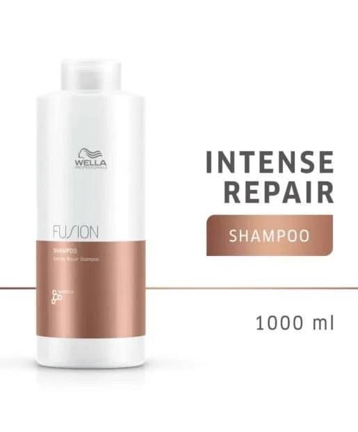 Wella Fusion - Intensywnie Odżywiający I Odbudowujący Szampon Do Włosów Zniszczonych 1000 Ml