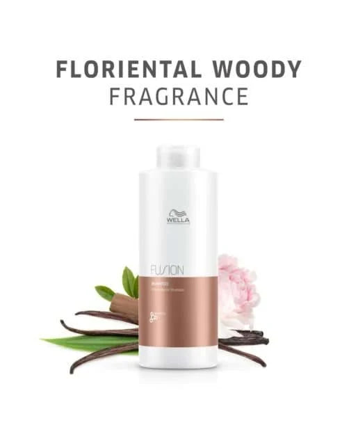 Wella Fusion - Intensywnie Odżywiający I Odbudowujący Szampon Do Włosów Zniszczonych 1000 Ml