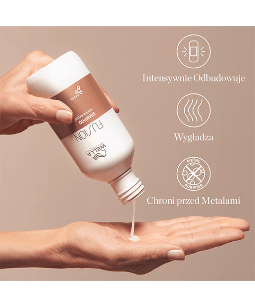 Wella Fusion - Intensywnie Odżywiający I Odbudowujący Szampon Do Włosów Zniszczonych 250 Ml