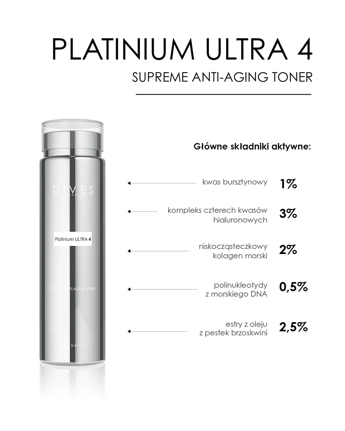 Dives Platinium Ultra 4 - Supreme Anti-Aging Toner 250ml