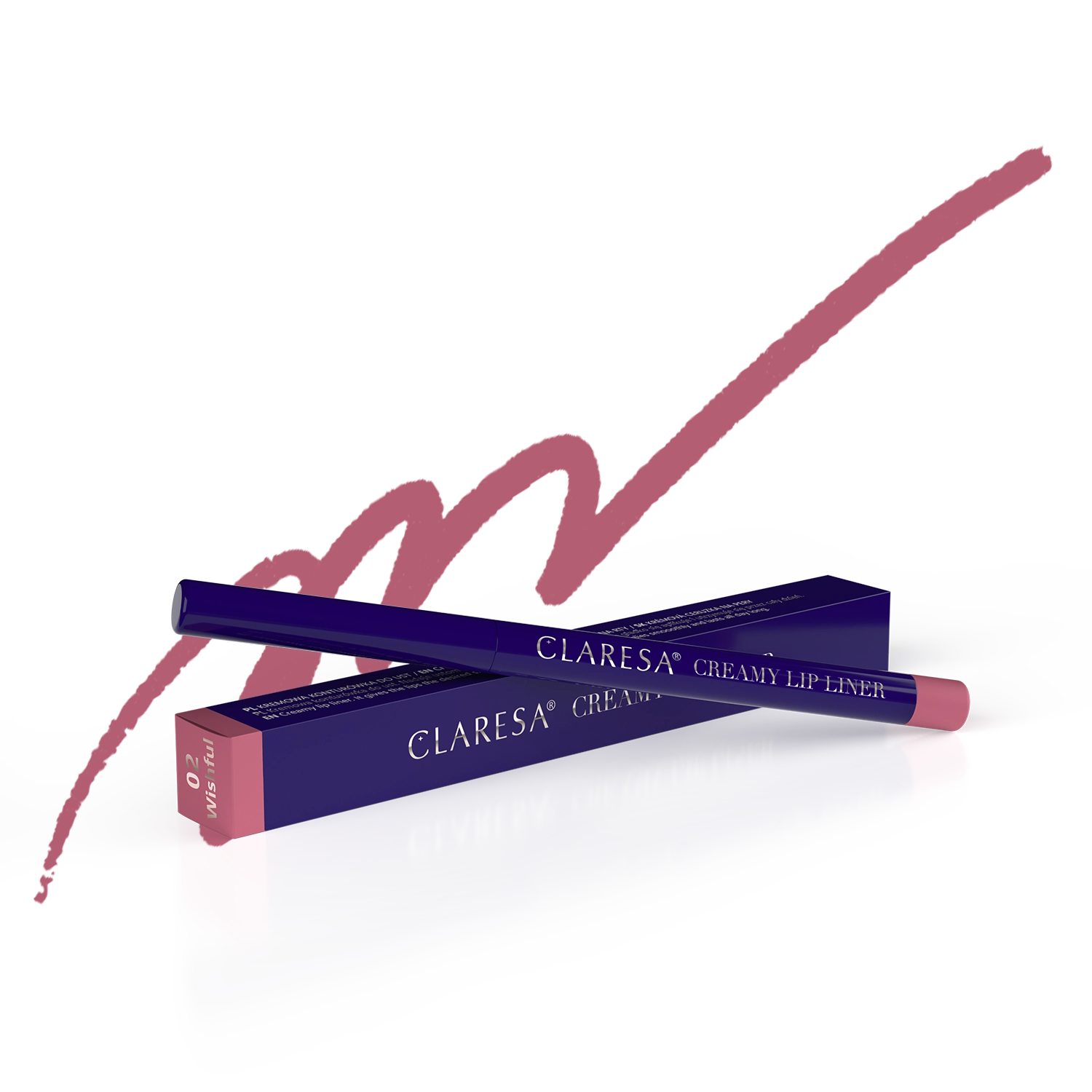 Claresa Creamy Lip Liner Kremowa Konturówka Do Ust 02 Wishful, 0,35g