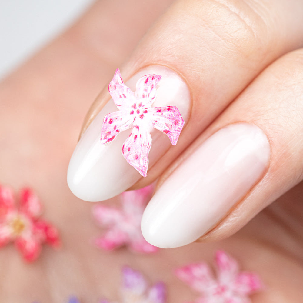 Molly Nails Kasetka Z Ozdobami Akrylowe Kwiatki 3D Mix Kolorów 60 Sztuk