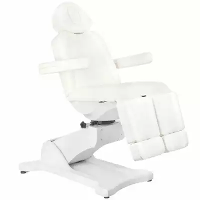 FOTEL KOSMETYCZNY ELEKTR. AZZURRO 869AS PEDI OBROTOWY 5 SILN. BIAŁY