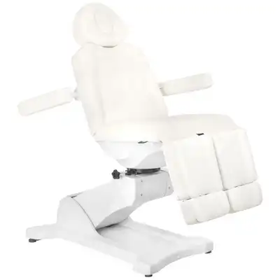 FOTEL KOSMETYCZNY ELEKTR. AZZURRO 869AS PEDI OBROTOWY 5 SILN. BIAŁY