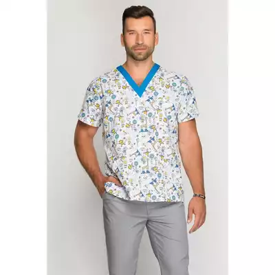 Bluza medyczna męska Zwariowane Zoo
