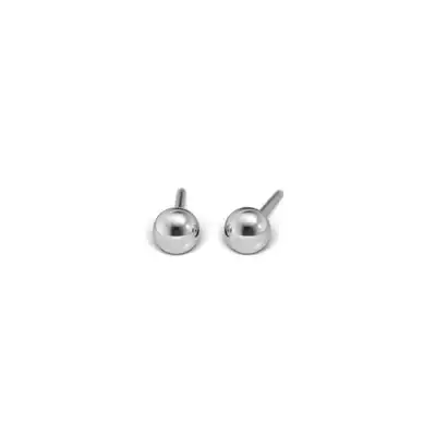 System75 Kolczyk 4mm kulka kolor srebrny 7512-0300