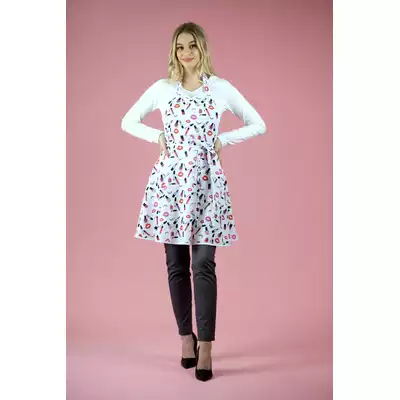 Rena Apron Nr 47 Make Up Print White S / M