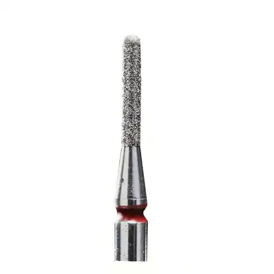 Staleks Frez Diamentowy Zaokrąglony Walec Czerwony 1,4/8mm 6szt