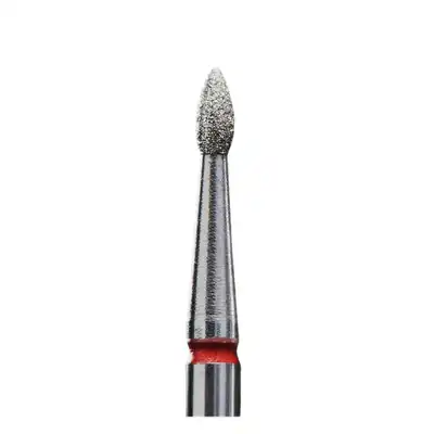 Staleks Frez Diamentowy Zaokrąglona Oliwka Czerwona 1,2/3mm 6szt