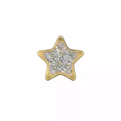System75 Kolczyk Różowa Cubic/Zirconia Szlif Gwiaździsty 5mm (1)