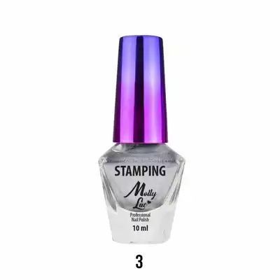 Lakier do Stempli Mollylac nr.3 Srebrny 10ml