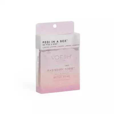 VOESH Raspberry Sorbet Pedi In A Box O2 Fizz Zestaw Do Pedicure 5 Kroków