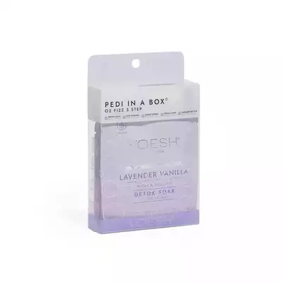 VOESH Lavender Vanilla Pedi In A Box O2 Fizz Zestaw Do Pedicure 5 Kroków