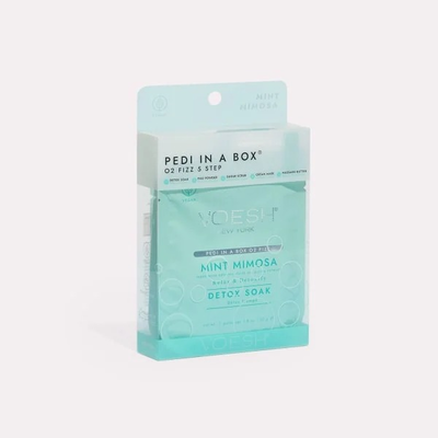 VOESH Mint Mimosa Pedi In A Box O2 Fizz Zestaw Do Pedicure 5 Kroków