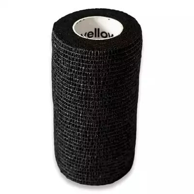 yellowBAND Bandaż Kohezyjny 10cm x 4,5m Czarny