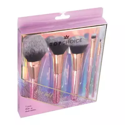 Top Choice - Komplet Pędzli do Makijażu Rose Gold