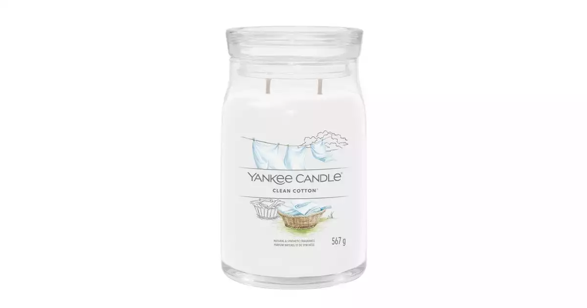 Yankee Candle Signature Large Clean Cotton Candle. - Hurtownia