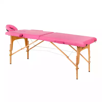 Folding wooden massage table Komfort Activ Fizjo 2 segmented pink