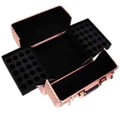 Kuferek Kosmetyczny XL Na Lampę 36W Diamond 3D Rose Golden Okucia Rose Golden