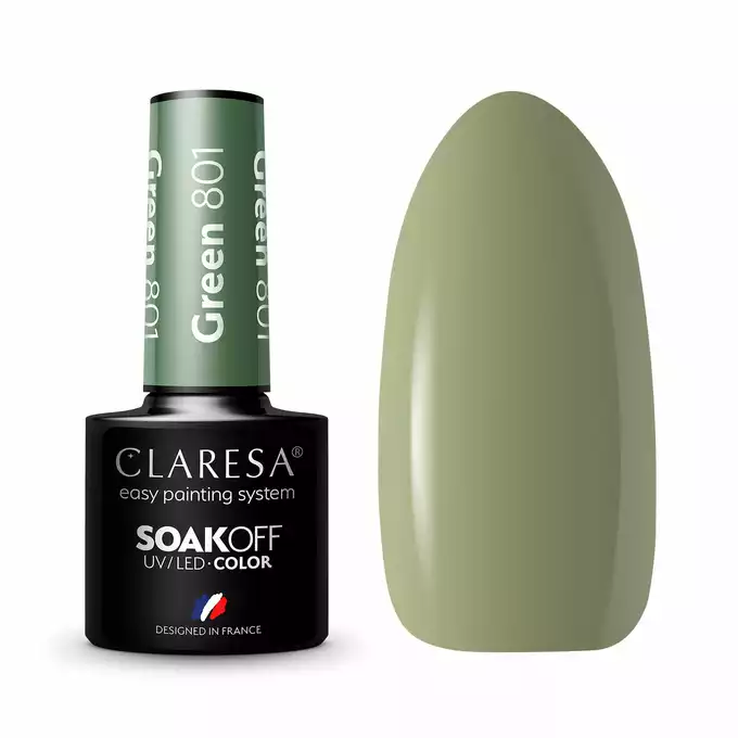 Claresa - Lakier hybrydowy GREEN 801 -5g