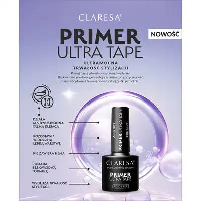 Claresa - Primer Bezkwasowy Ultra Tape - 5g