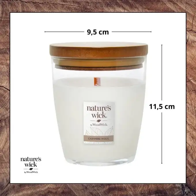 Yankee Candle Nature's Wick Świeca Średnia Cashmere Wool Hurtownia
