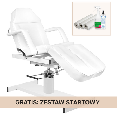 Fotel kosmetyczny hyd. A 210C pedi biały